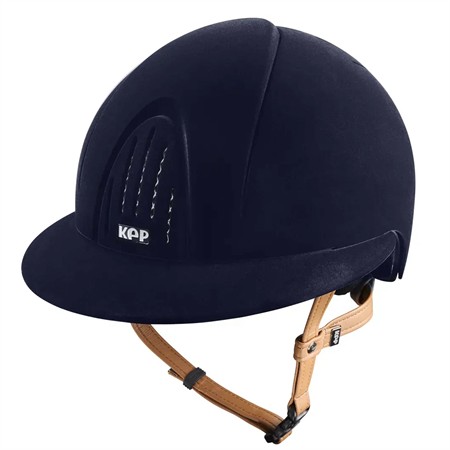 Smart Nova Velvet Polo peak hjälm beige chinstr